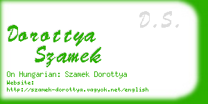 dorottya szamek business card